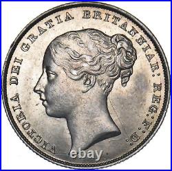 1844 Shilling Victoria British Silver Coin Very Nice