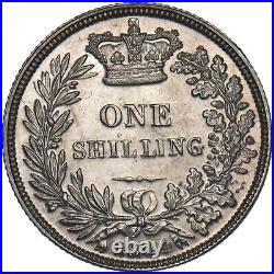 1844 Shilling Victoria British Silver Coin Very Nice