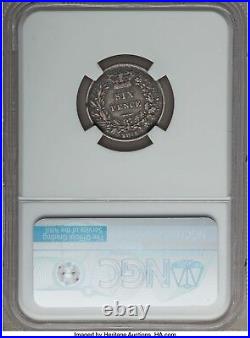 1845 6 Pence Sixpence Great Britain Tanner NGC VF35 SILVER UK