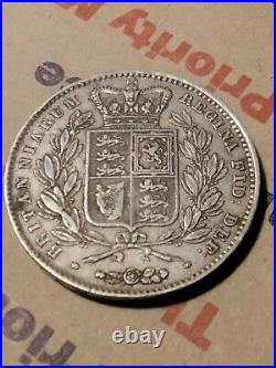 1845 Great Britain Large Silver Crown Low Mintage