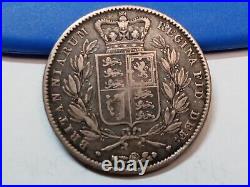1845 Great Britain UK Silver Crown (Lot F45)