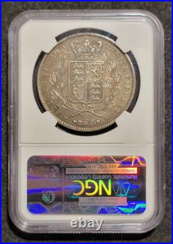 1847 Great Britain VICTORIA Silver Crown Young Head NGC XF 45