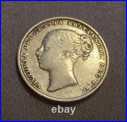 1848 Great Britain Queen Victoria Silver Shilling. Rare Date. Higher Grade