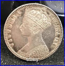 1849 Great Britain Godless Florin Silver Queen Victoria