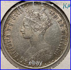 1857 Great Britain Florin XF Scarce This Nice