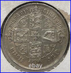 1857 Great Britain Florin XF Scarce This Nice