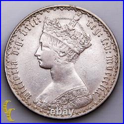 1859 Great Britain Florin Silver Coin In XF, KM# 746.1