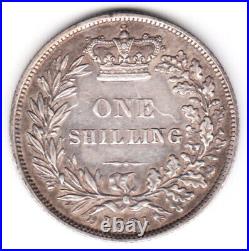 1861 Great Britain Queen Victoria Sterling Silver Shilling