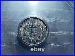 1862 Great Britain 1-1/2 penny silver AU Key date