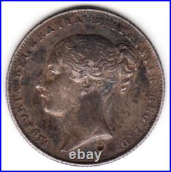 1862 Great Britain Queen Victoria Sterling Silver Shilling
