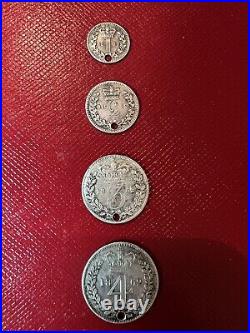 1862 Great britain silver coins