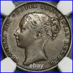 1862 NGC XF Det Victoria Shilling Great Britain Key Date Silver Coin (21090406C)