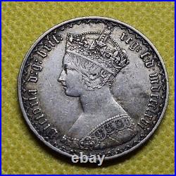 1866 Florin Victoria British Silver Coin