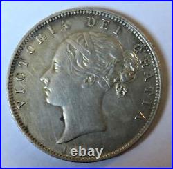 1874 Queen Victoria Young Head Silver Halfcrown Coin Great Britain