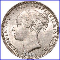 1875 Great Britain Victoria 1 Shilling Coin (Die No. 13)