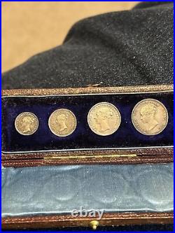 1879 Maundy Coin Set Victoria Silver 925 Great Britain Original Box (12481)