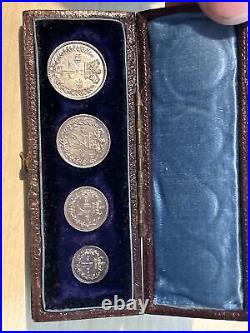 1879 Maundy Coin Set Victoria Silver 925 Great Britain Original Box (12481)