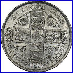 1886 Gothic Florin Victoria British Silver Coin Superb