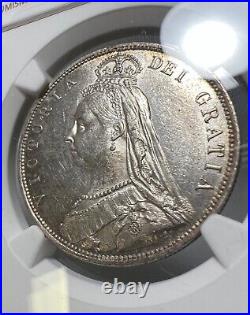 1887 Great Britain 1/2 Crown NGC MS62 Jubilee Head Silver Coin Victoria