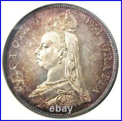 1887 Great Britain England Victoria Double Florin 4S Coin NGC MS63 (BU UNC)