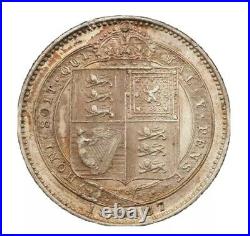1887 Great Britain Silver 5 Coin Set 3-6-12 Pence, Florin and Half Crown
