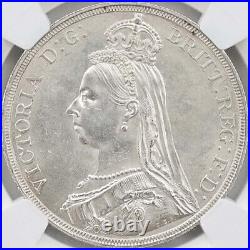 1887 Great Britain Victoria Jubilee Head 1Crown 28.28Grams Silver Coin NGC MS 63