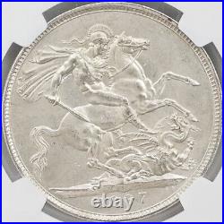 1887 Great Britain Victoria Jubilee Head 1Crown 28.28Grams Silver Coin NGC MS 63