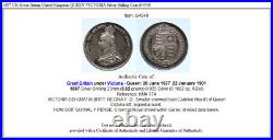 1887 UK Great Britain United Kingdom QUEEN VICTORIA Silver Shilling Coin i94548