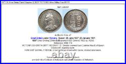 1887 UK Great Britain United Kingdom QUEEN VICTORIA Silver Shilling Coin i98350