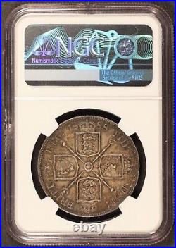 1888 Great Britain 4 Shillings Double Florin Silver Coin NGC AU 55 KM# 763