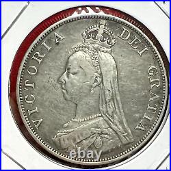 1888 Great Britain Silver Victoria Double Florin Crown