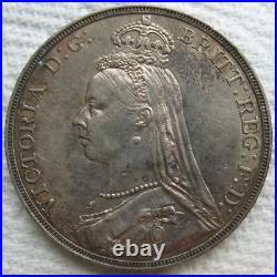 1889 Great Britain Victoria Silver Crown Km#-765 Ngc Au 58 Low Pop Rarity R3