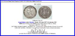 1891 UK Great Britain United Kingdom QUEEN VICTORIA Silver Shilling Coin i92129