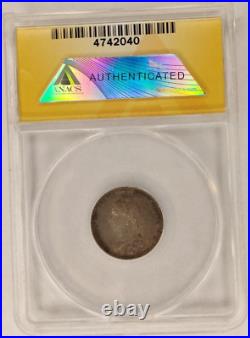 1892 AU55 Great Britain Silver 6 Pence ANACS Rare Queen Victoria 6P Rare Coin 1A