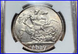 1892 UK Great Britain Queen Victoria Silver Crown Coin NGC MS61 Rare Date