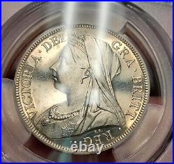 1893 Great Britain Half 1/2 Crown Rare Silver Coin PCGS Pf63cam