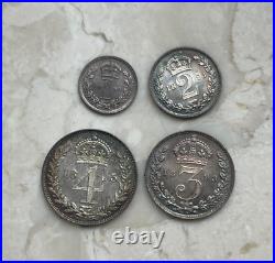 1894 Great Britain Silver Coin Maundy Set