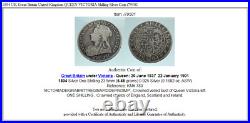 1894 UK Great Britain United Kingdom QUEEN VICTORIA Shilling Silver Coin i79501
