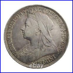 1895 LIX Great Britain Silver Crown Large Thaler Sized Coin Nice Coin 4N
