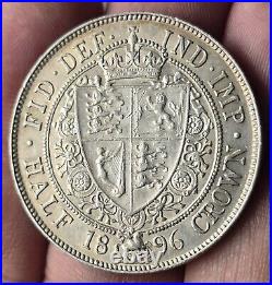 1896 Halfcrown Victoria British Silver Coin