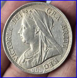 1896 Halfcrown Victoria British Silver Coin