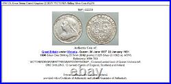 1896 UK Great Britain United Kingdom QUEEN VICTORIA Shilling Silver Coin i92256