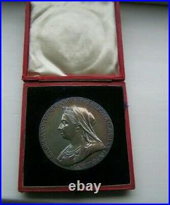 1897Toned Silver Medal Coin Veiled Young Queen Victoria Diamond Jubilee