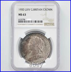 1900 Great Britain LXIV CROWN Silver Coin NGC MS63