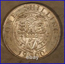1900 Great Britain Shilling Silver Lightly Circulated FREE U. S. SHIPPING