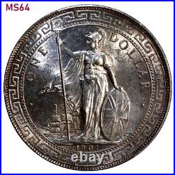 1901-b Great Britain Trade Dollar Silver Coin Prid-11 Pcgs Ms64