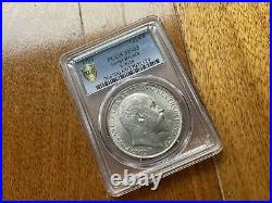 1902 UK Great Britain King Edward VII Crown Silver Coin PCGS MS63 Gem BU