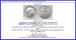 1906 GREAT BRITAIN EDWARD VII UK Antique VINTAGE Old Silver Shilling Coin i91510