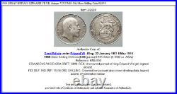1906 GREAT BRITAIN EDWARD VII UK Antique VINTAGE Old Silver Shilling Coin i92894