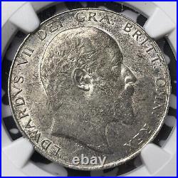 1908 Great Britain 1/2 Crown NGC MS61 Lot#G6092 Silver! Nice UNC! Key Date